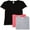 Black/Hot Pink/Heather, variant on Marky G Apparel Girls' Short-Sleeve Crew Neck Slim-Fit T-Shirts 100% Cotton, XS, Royal/White/Heather(Pack of 3)