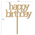 thumbnail image 3 of 2pcs Wooden Happy Birthday Cake Topper Cake Decorations Party Supplies, 3 of 4