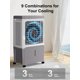 thumbnail image 2 of Uthfy Swamp Cooler 2800 Cfm Enfriador De Aire Evaporativo Con Tanque De Agua De 7 Galones Control Remoto Temporizador De 12 H 120 Oscilaciones Aire Acondicionado Portátil De 3 Velocidades Ventilador D, 2 of 5