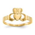thumbnail image 1 of 6 mm 14K Yellow Gold Ladies Claddagh Ring, Size 6, 1 of 1