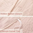 thumbnail image 4 of Ruffle Duvet Cover Queen Size, 3PCS Soft Washed Microfiber Vintage French Country Duvet Cover Set for Queen Bed, 4 of 9