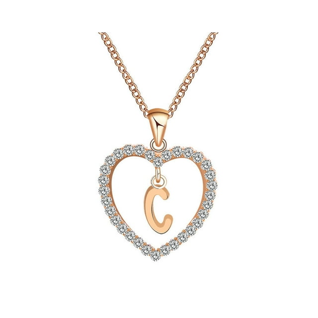 PVCS Mode Femmes Cadeau 26 Anglais Lettre Nom Chaîne Pendentifs Bijoux