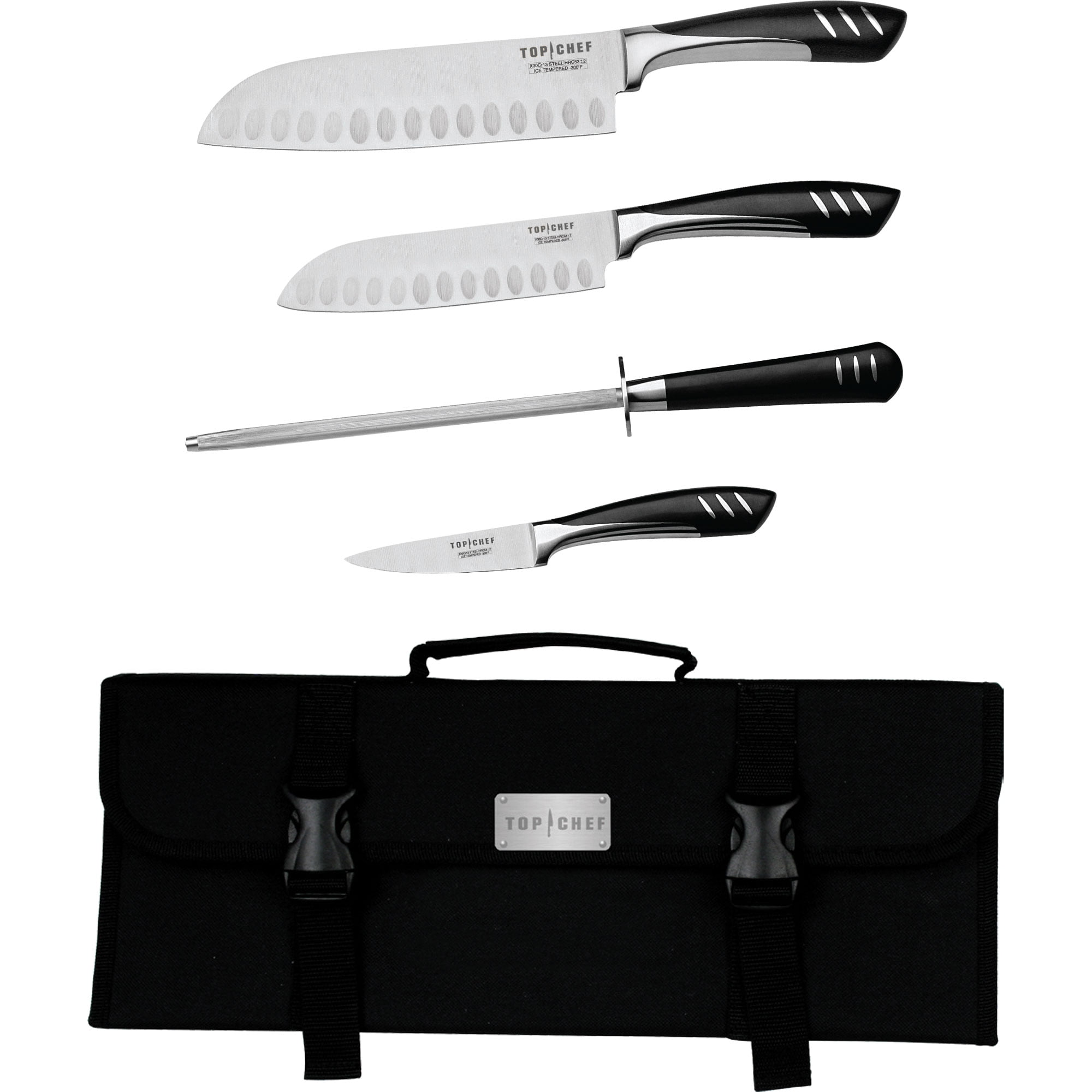 Top Chef 5-Piece Knife Set Including Carrying Case -