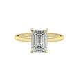 thumbnail image 3 of Cora Jewellery 4CT Cathedral Set Emerald Moissanite Solitaire Engagement Ring for Women, 10K Yellow Gold, 3 of 5