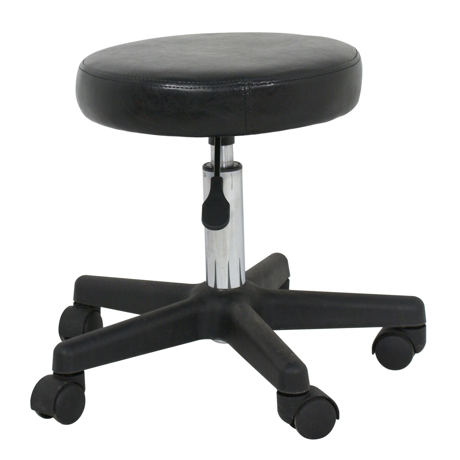 ZENY Adjustable Hydraulic PU Leather Rolling Swivel Salon Stool Chair, 250 lb. Capacity, Black