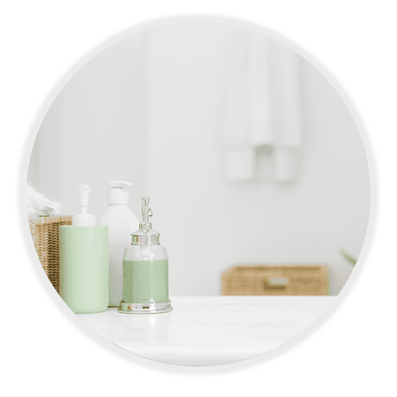 Espejo Redondo 30cm Pulido Vidrio Real ESPEJIO