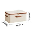 thumbnail image 2 of Cotton Linen Storage Box 1PC Fabric Storage Container Zippered Foldable Organizer for Clothes Home Organization Maximizes Space, 2 of 8