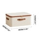 thumbnail image 3 of Wmhnj Tianshan - Caja de almacenamiento de lino y algodn con cremallera y ventana transparente, 40,6 x 30,5 x 25,4 cm, organizador de ropa de tela para el hogar, dormitorio y armario, 3 of 7