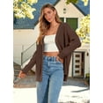thumbnail image 4 of Women's Cardigan 2023 Open Front Oversized Button Lightweight Sweaters V Neck Loose Cardigans Knit Outwear, 4 of 14