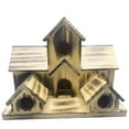 thumbnail image 3 of Wooden Bird House 6 Hole Handmade Natural Bird House for Outside, 3 of 8