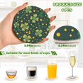 thumbnail image 3 of Haosy Set of 6 Drink Woven Coaster with Holder Heat Resistant Non-Slip Bar Coasters 4 Inches Clover and Dots, 3 of 7
