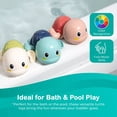 thumbnail image 4 of Sperric Floating Turtle Bath Toys for Toddlers 1‑3, Wind‑Up Swimming Pool Play Set for Boys and Girls, Safe and Durable Bathtub Water Fun, 3‑Pack, 4 of 5