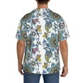 thumbnail image 5 of Sigee Flowers and Butterflies Print Men's Shirts Casual Button Down Short Sleeve Summer Beach Shirt Hawaiian Vacation Shirts Tee Shirt-Small, 5 of 7