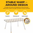thumbnail image 4 of Happy Easter Table Cloths for 8 Foot Rectangle Tables, Spring Bunny Colorful Eggs Carrots Leaves Patio Waterproof Elastic Fitted Tablecloths, Washable Rectangular Table Cover for Camping, 4 of 8