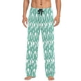 thumbnail image 2 of Cats milk teal cute pattern Men's Relaxed Fit Drawstring Sleep Pajama Pant, 2 of 5
