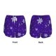 thumbnail image 3 of Balery Dark Purple Snowflakes Pantalones cortos deportivos para mujer con forro y dos bolsillos, elásticos, para entrenamiento, gimnasio, yoga-Small, 3 of 7
