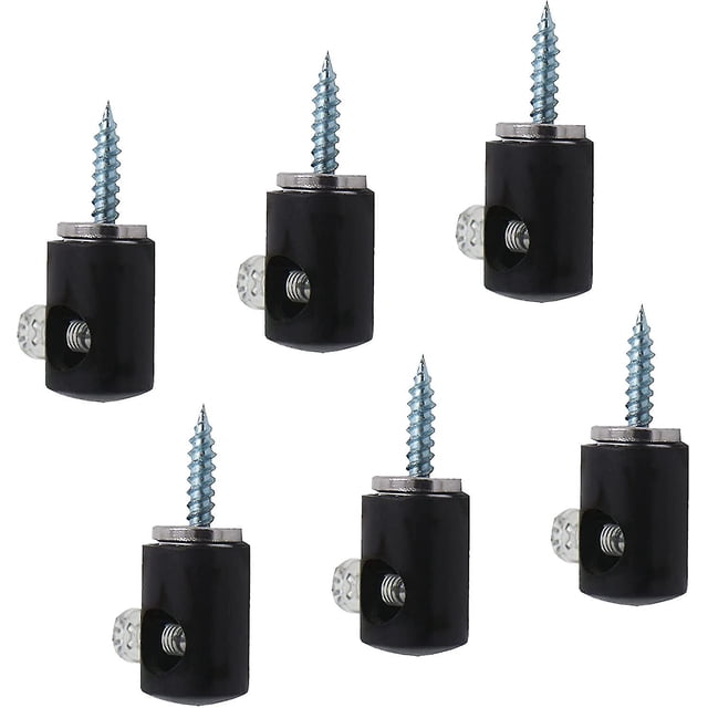 Paquete de 6 ganchos para iluminación de araña, gancho para lámpara de araña, luz de techo, cable (negro) Baobao
