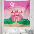 thumbnail image 1 of Magic Tapestry, Fantasy Tale Pixie in Sky Fictional Dream Kingdom Unworldly Nature Illustration, Fabric Wall Hanging Decor for Bedroom Living Room Dorm, 5 Sizes, Green Pink, by Ambesonne, 1 of 1