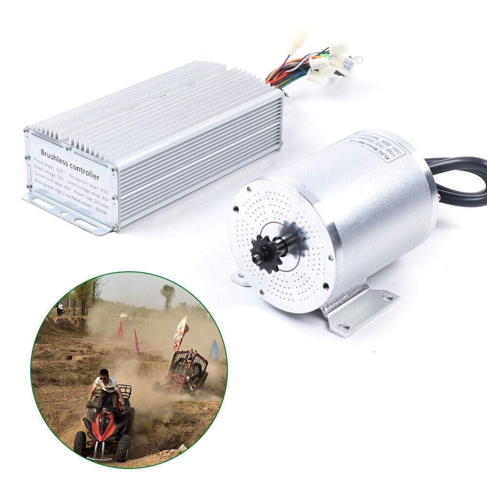 3000W 72V BLDC Motor Kit W/ Brushless Controller 60A for Electric Scooter E-Bike
