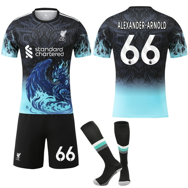 2025-2026 Liverpool Special Anniversary Edition Blue Football Shirt with Socks No.66 Alexander-Arnold
