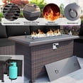 thumbnail image 2 of ALAULM Patio Conversation Set, 10-Piece Outdoor Furniture with Weave Rattan Frame and Cushions，Black, 2 of 6