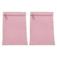 thumbnail image 3 of 2 piezas de bolsillo lateral cosido con cremallera, billetera pequeña, bolsa para teléfono, bolsa de seguridad para viajes Rosa, 3 of 9
