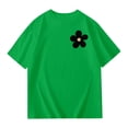 thumbnail image 6 of Yiyuu Girls Casual Loose T-Shirt Summer Letter Print Short Sleeve T Shirt Tee, Sizes 3-14, 6 of 7