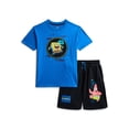 thumbnail image 5 of SpongeBob SquarePants Boys Short Sleeve Graphic Tee and Shorts Set, 2-Piece, Sizes 4-16, 5 of 8