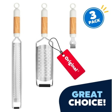 RKZDSR Stainless Steel Lemon Zester, Fruit Grater with Round Handle ...
