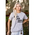 thumbnail image 3 of Mom Life Best Job Ever Mothers Day Women's Plus Size Graphic Tee Brisco Brands 3X, 3 of 5
