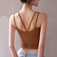 thumbnail image 4 of Mareep Blouses Sans Manches pour Femmes P-TG avec Coussin de Poitrine et Débardeur Intégré de Couleur Unie pour l'Été, Col Rond, 4 of 4