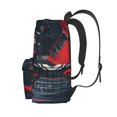 thumbnail image 3 of Disketp Red Black Eastern Panda Warrior Mochila Escolar de Gran Capacidad y Peso Ligero, Mochila de Viaje Ideal para Escuela, Trabajo y Uso Diario, Cómoda y con Estilo, 3 of 8