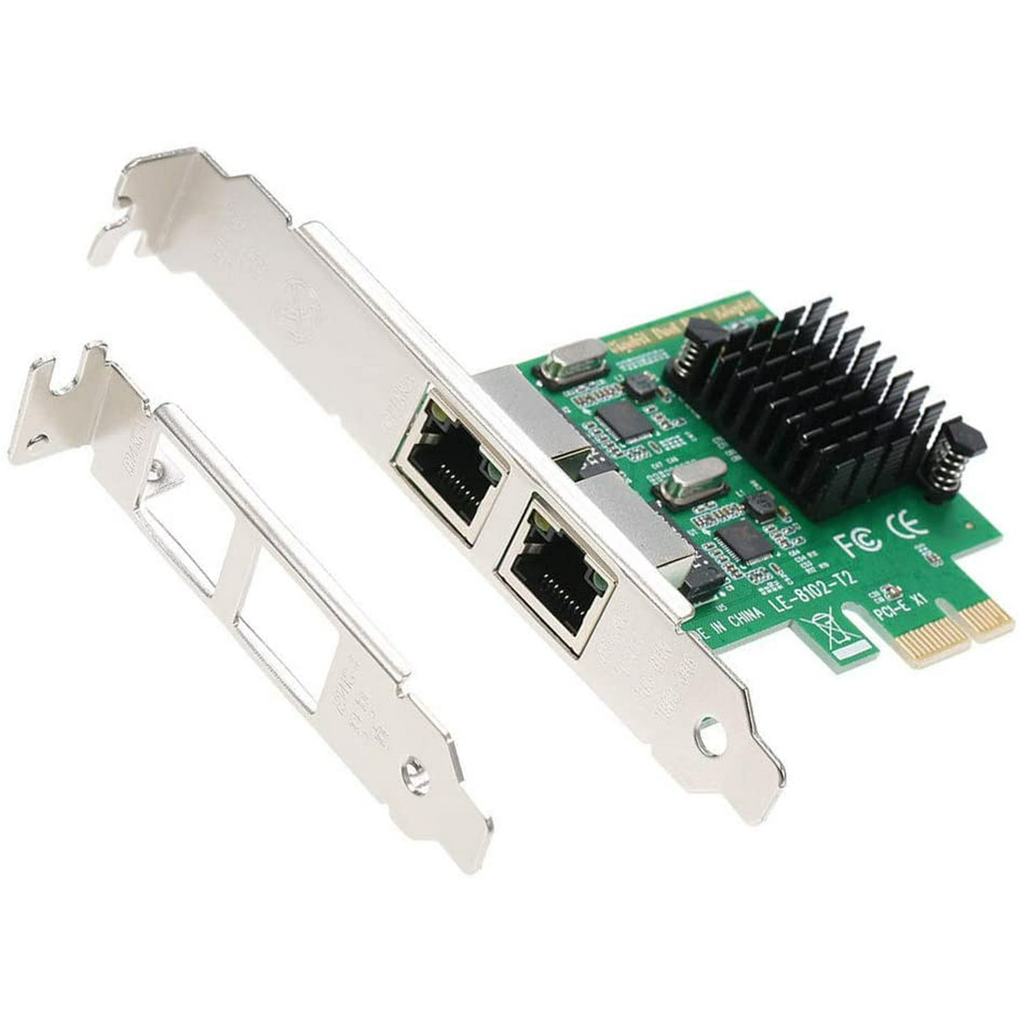 Ziyituod Gigabit Ethernet Card Dual Port Pci E Network Interface Card Nic Pci Express Lan Adapter Converter Walmart Canada