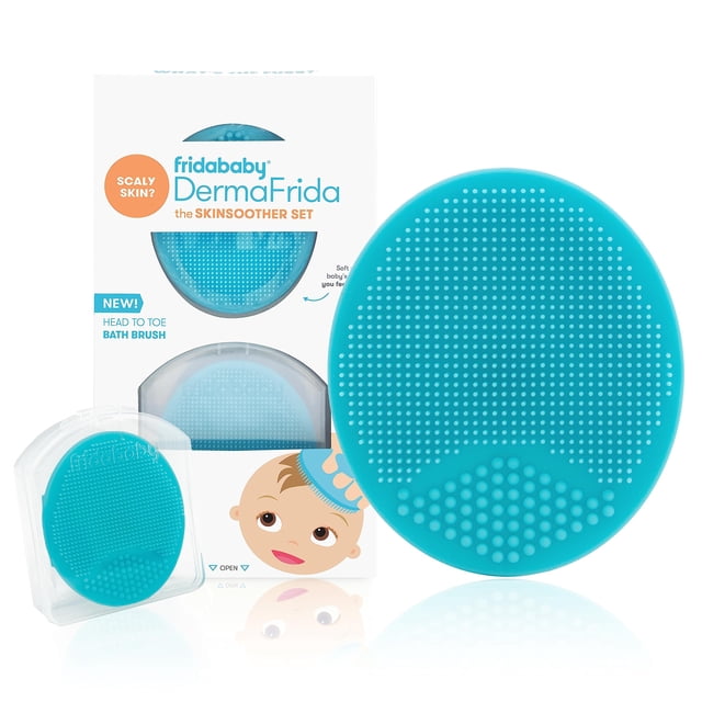 Cepillo de baño para bebés Frida Baby DermaFrida The SkinSoother, paquete de 2