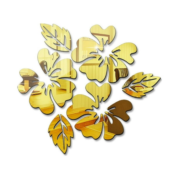 Xihbxyly Adhesivo de Pared Acrílico de Espejo 3D, Extraíble, para Decoración Del Hogar, Diseño Moderno Diy, Fácil de Instalar, Ligero, para Sala de Estar, Dormitorio y Armario, Tamaño 28 X 30 Cm.