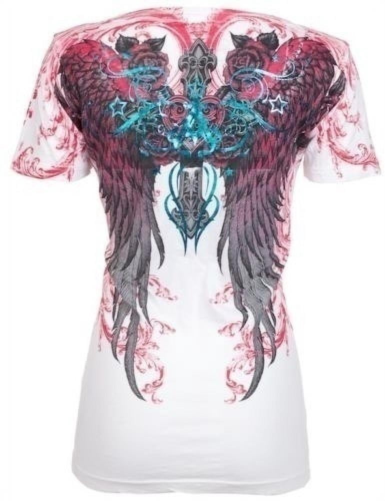 Women'S Fashion Angel Wings Cross Print 