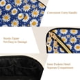 thumbnail image 5 of FORMRS Makeup Bag Travel Cosmetic Organizer for Women Fold Flat Zipper Pouch with Handle, Elegant Daisy Pattern, 5 of 8