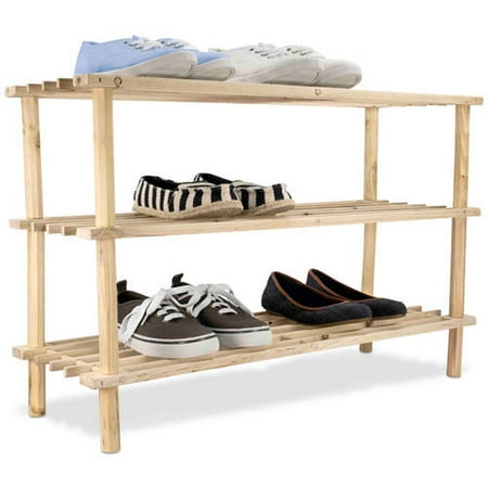 Sunbeam 3-Tier Wooden Shoe Rack