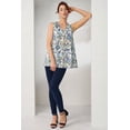 thumbnail image 4 of Jessica London Women's Plus Size Stretch Cotton V-Neck Trapeze Tank, 4 of 5
