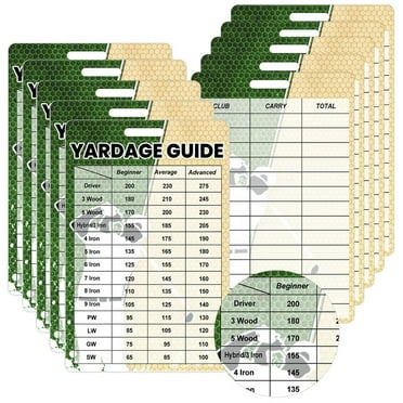 FENGHEMINGA Golf Quick Reference Distance Cards