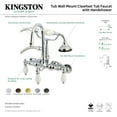 thumbnail image 4 of Kingston Brass AE305T0 Aqua Vintage Wall Mount Clawfoot Tub Faucets, Matte Black, 4 of 5