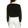 thumbnail image 2 of alice + olivia womens  Verdell Wool-Blend Sweater Jacket, s, Black, 2 of 3