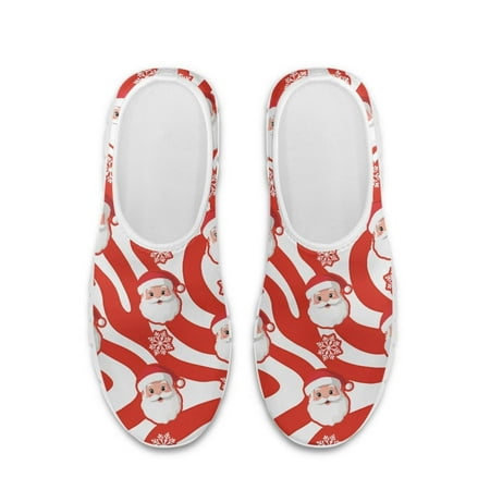 

Whosucclay Sneakers for Women Slip On Walking Shoes Lightweight Breathable Non Slip Running Shoes Comfortable Fashion.Santa Claus Shoes