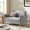Gray, variant on Tina's Home 50" Farmhouse Loveseat Sofa, Stripe Blue Upholstered Couch with Wide Seat, Sloped Arms and Solid Wood Bobbin Legs