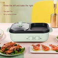 thumbnail image 2 of 2 In 1 Multifunctional Electric Barbecue Grill & Hot Pot, Household Small Electric Hot Pot For 1-3 People, Non-Stick Pan, 1300W Mini Boiler, Kitchen Accessories For BBQ, Shabu And Soup, 2 of 7