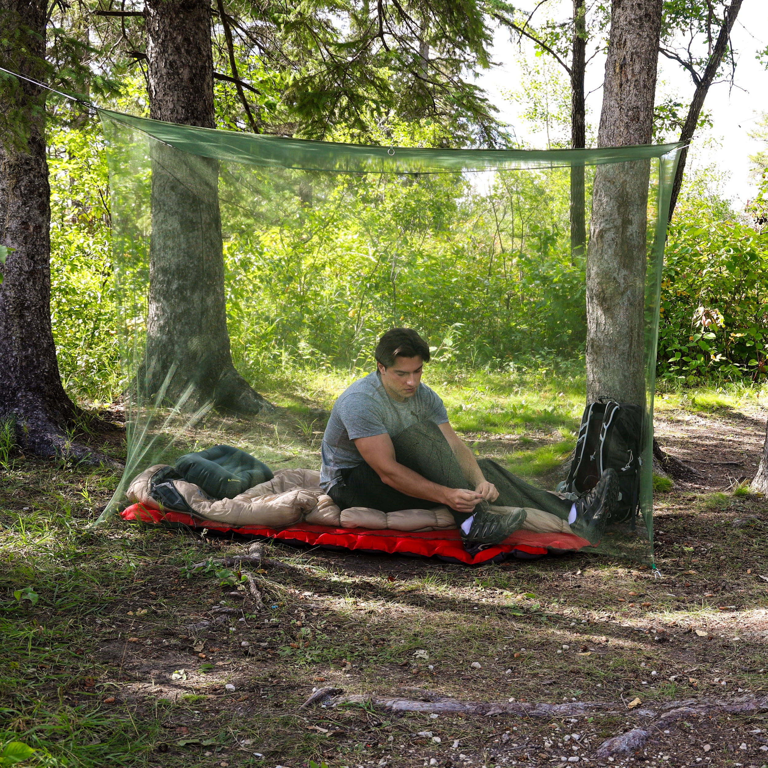 Coghlan's Rectangular Mosquito Net Green , L-78" x W-32" x H-59" Polyester Mesh  Insect Protection