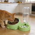 thumbnail image 1 of Stainless Steel Pet Feeder, Automatic Water Dispenser With Removable Bowl, for Cats and Dogs, Green, 1 of 6