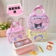 thumbnail image 3 of Sanurgente Pu My Melody Cinnamoroll Kuromi Purin Kt Cat Bolso de dibujos animados Lonchera grande a cuadros Kawaii Bolso de mano con múltiples bolsilloszhangyuxiang, 3 of 4
