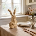 thumbnail image 4 of LEFTHIGH Home Rattan Woven Bunny Straw Grass Easter Table Centerpiece Natural Handcrafted Khaki Country Rustic Decoration Durable Gift Spring Mantel Shelves St Patricks Day Decorations, 4 of 6