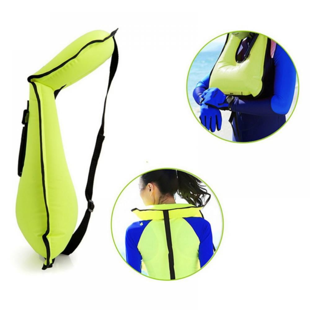 Supertop Unisex Adult Snorkel Vest Swim Float Vest Portable Inflatable Safety Jacket Diving Watersports